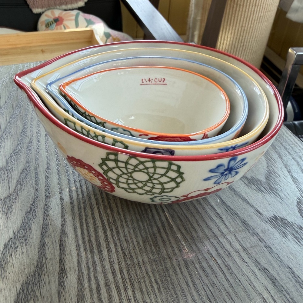 Pier 1 Colorful Porcelain Measuring Cups